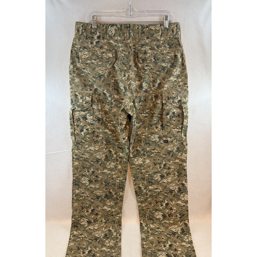 511 Tactical Pants Men Large Woodland Digital Camo Cargo 74003 Ripstop Knee Pads - Picture 4 of 10